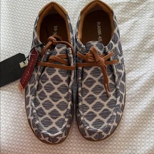 Rank 45 Men's Geometric Loafers - Blue and Brown